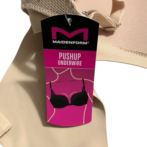 Maidenform Womens Bra Size 38B Push Up Seamless Underwire Lace Padded P00732 - Picture 7 of 9